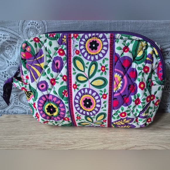 Vera Bradley La Viva Vera Cosmetic Bag 8"×6" - Picture 8 of 10
